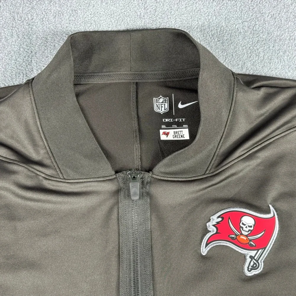 Nike NFL Tampa Bay Buccaneers Team Issued On-Field Dri-FIT 1/4 Zip XXL Gray